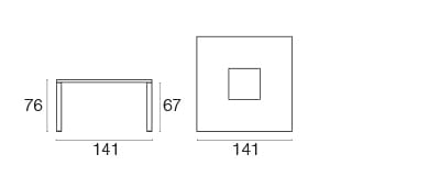Стальной квадратный садовый стол emu Quadro ARCH-00090285 - Вид №9