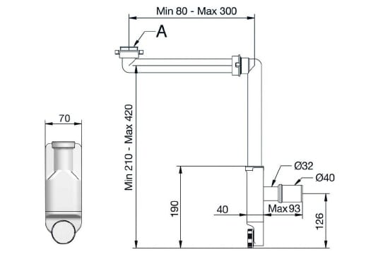 Осматриваемый компактный сифон Gaia Mobili Complements ARCH-00098577 - Вид №2
