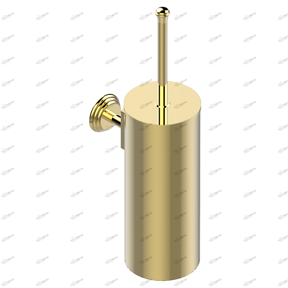 A7F-4720C Стакан настенный и щётка для унитаза с крышкой Thg-paris Marquise чёрный с золотым декором Покрытие PVD золотистый цвет A7F-4720C CAT.F