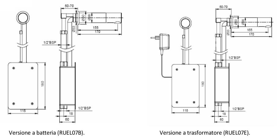 Saniline Настенный электронный смеситель для общественных туалетов Future Ruel07ne - Вид №2