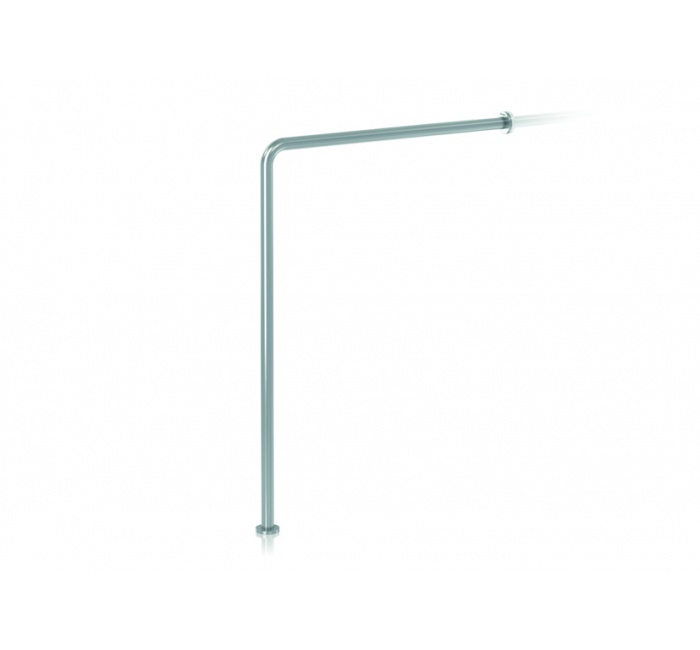 GW11 12 03 00 Genwec Штанга 90º от стены до пола белая сталь слева 
