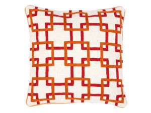 Квадратная вышитая вручную подушка