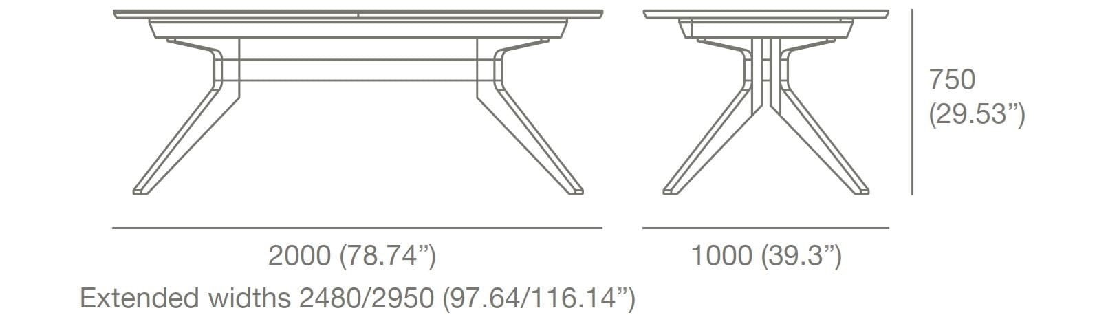 Прямоугольный выдвижной стол из дуба Case Cross ARCH-00063862 - Вид №7