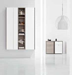 Комбинация ванной комнаты PV34 в отделке  Canaletto sbiancato / L41 Bianco MILLDUE PIVOT