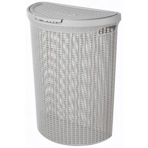 Корзина для белья Econova Eco Style 45 л цвет светло-серый