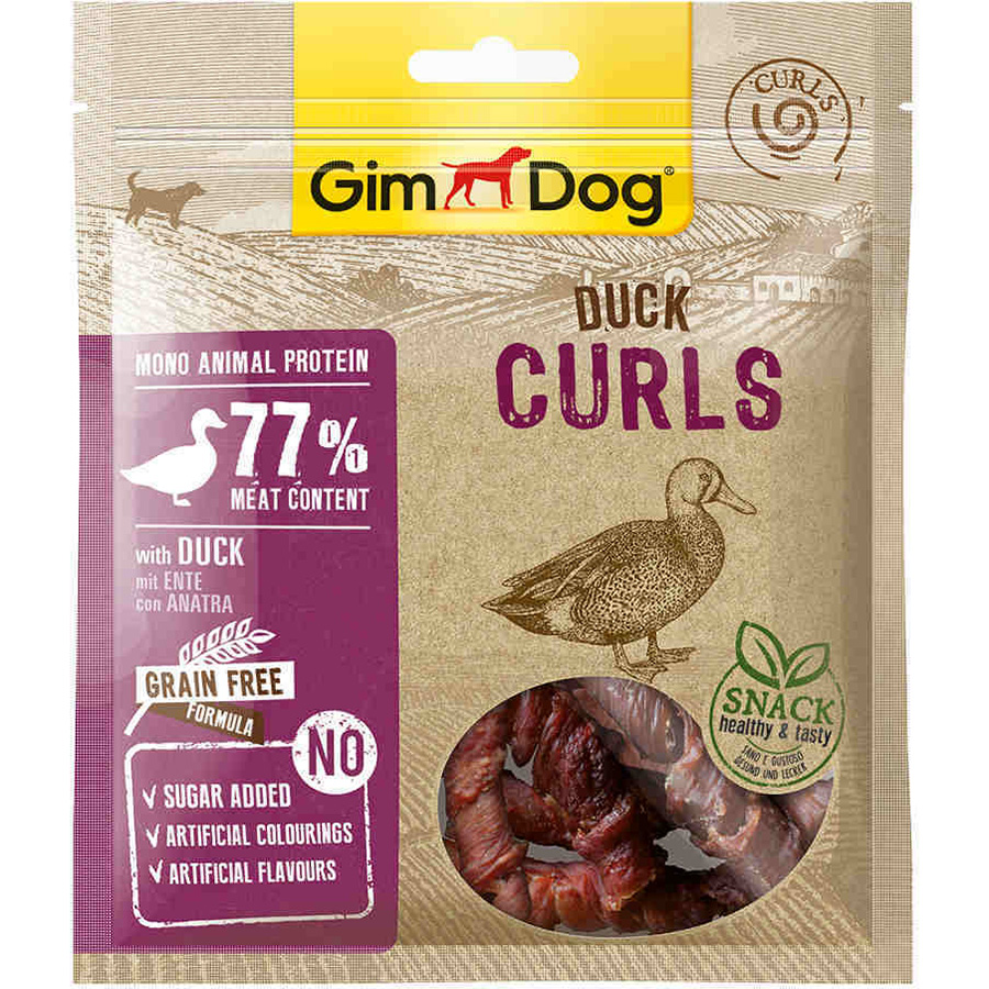 ПР0055474 Лакомство для собак GIMDOG спиральки утиные 55г GIMBORN 