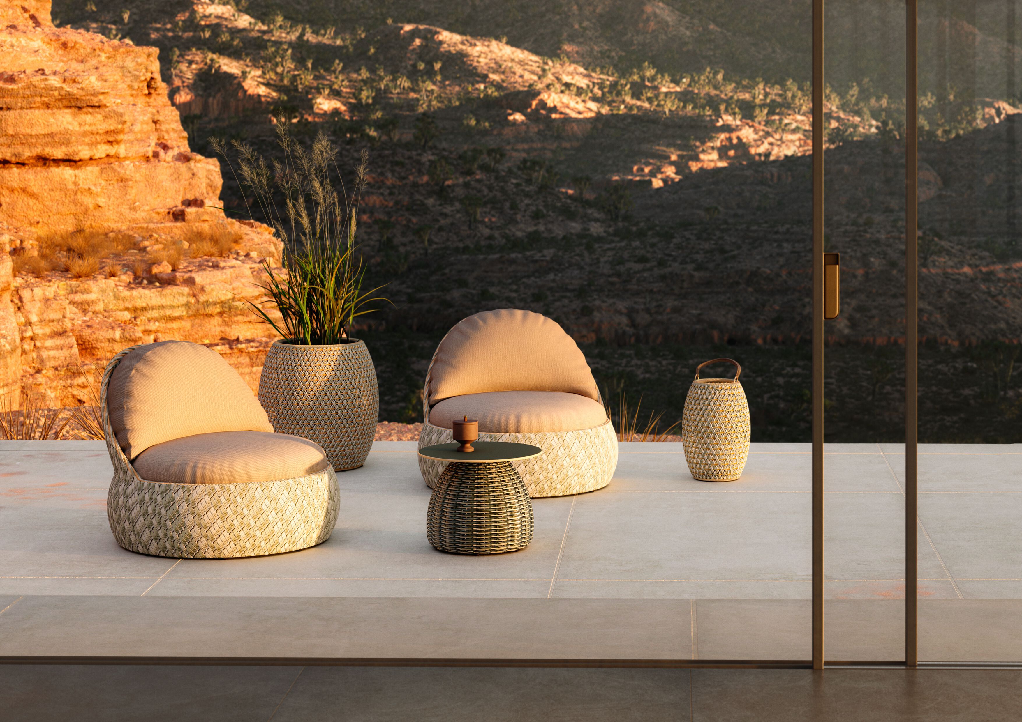 Синтетическое волокно низкий садовый стул DEDON DALA ARCH-00010146 - Вид №2