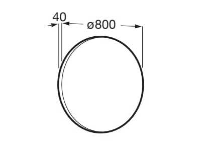 Круглое зеркало для ванной комнаты с рамкой Roca Luna ARCH-00130525 - Вид №4