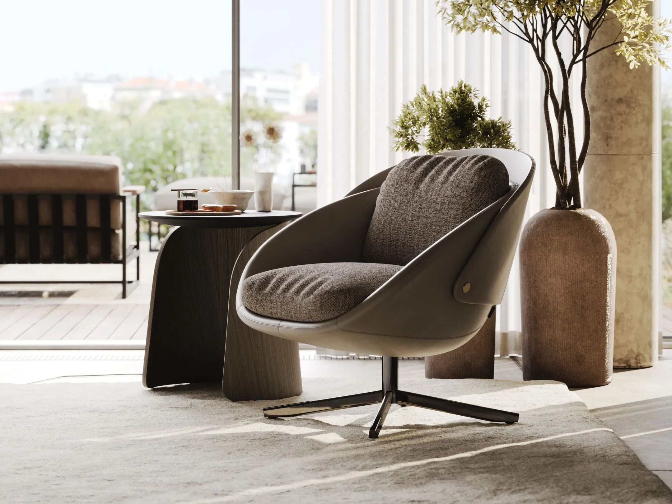 Деревянный круглый журнальный столик Laskasas Essence ARCH-00051094 - Вид №3