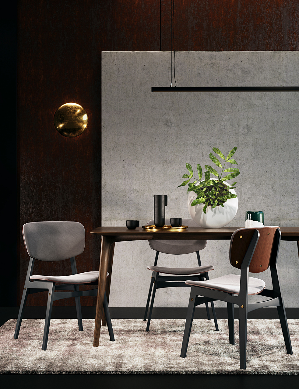 Стул Sid фиолетовый с черными ножками THE IDEA  210646 Фиолетовый  - Вид №4