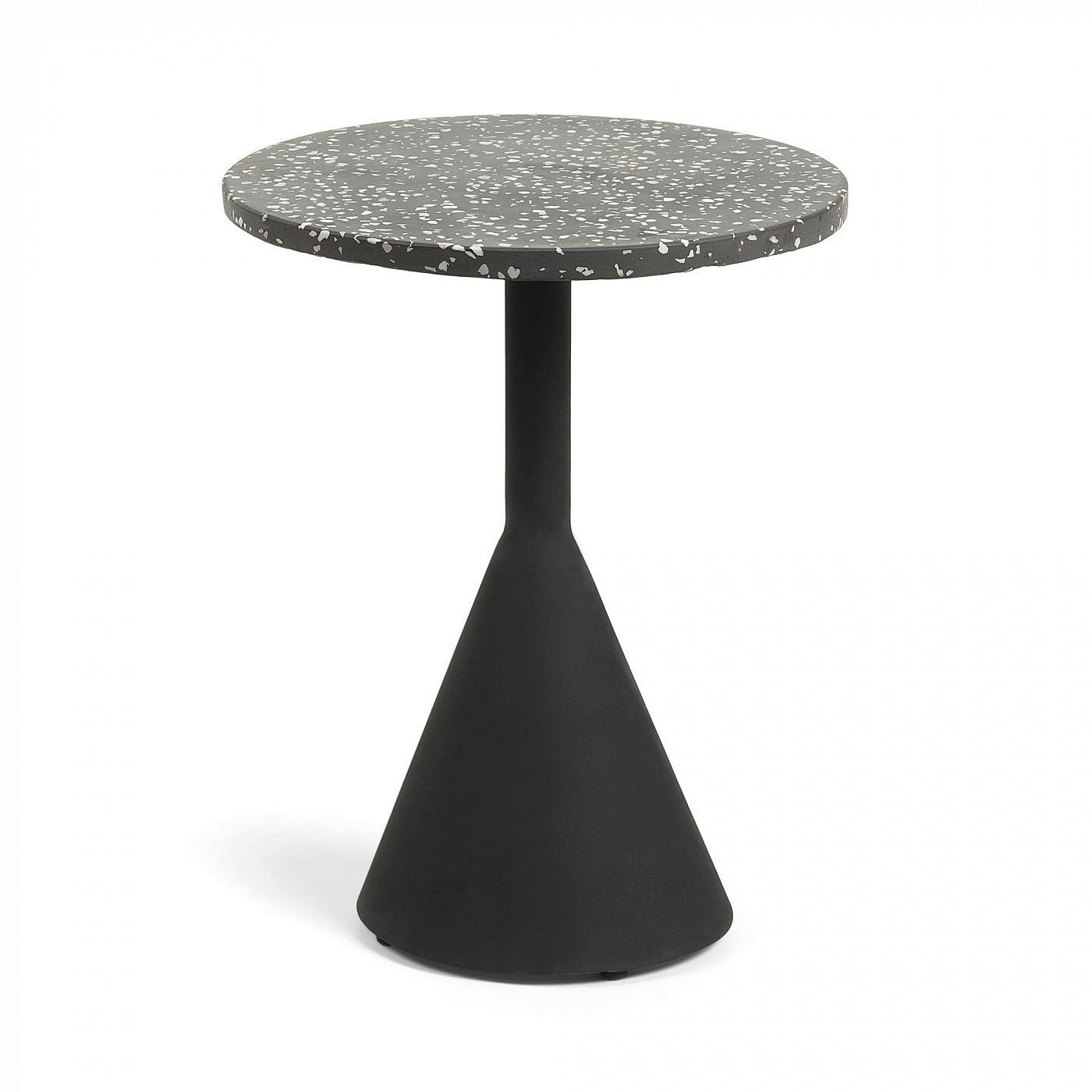 067733 Приставной столик Melano терраццо черный La Forma Delano 