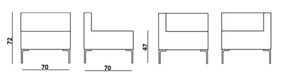 Угловое кресло Quinti Sedute ARCH-00071860 - Вид №3