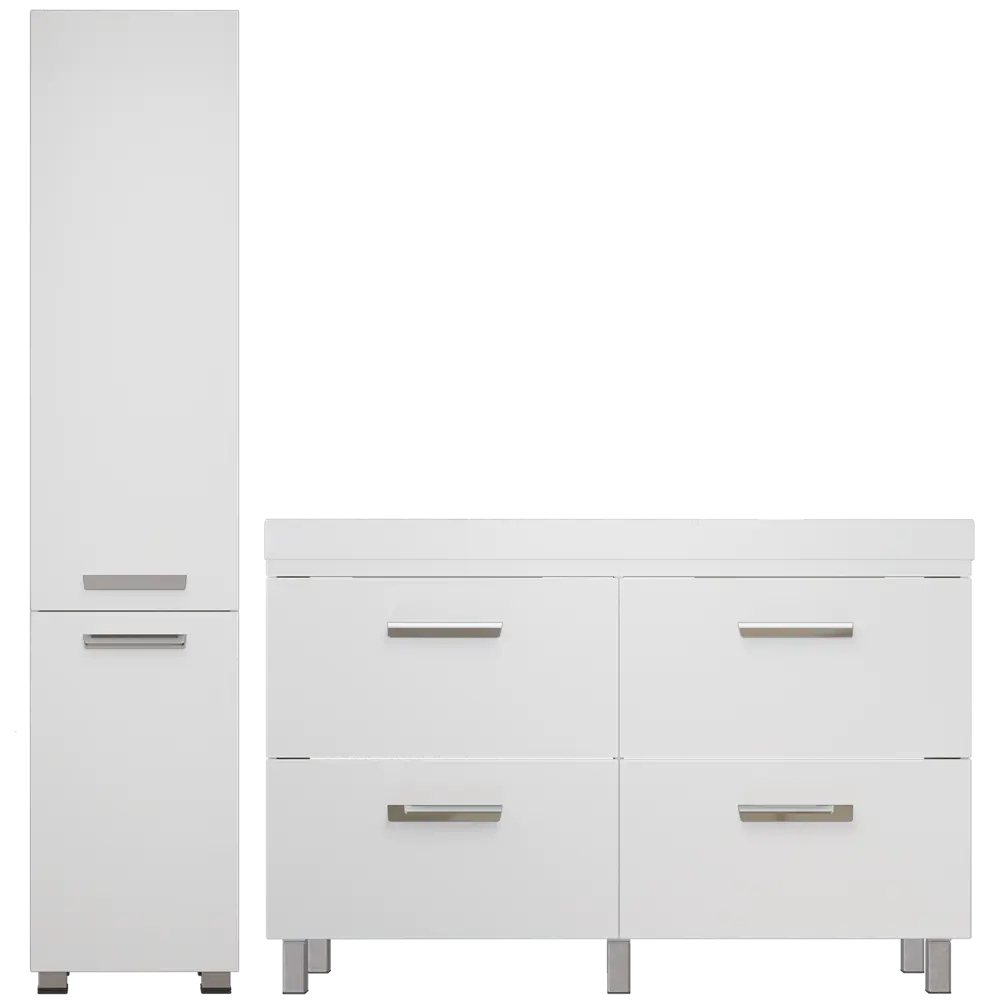 Тумба под раковину напольная Hilton 125 см цвет белый VIGO STLM-2039488 - Вид №3