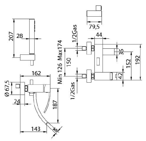 775320PN00 Смеситель Bandini Seta Santreyd - Вид №2