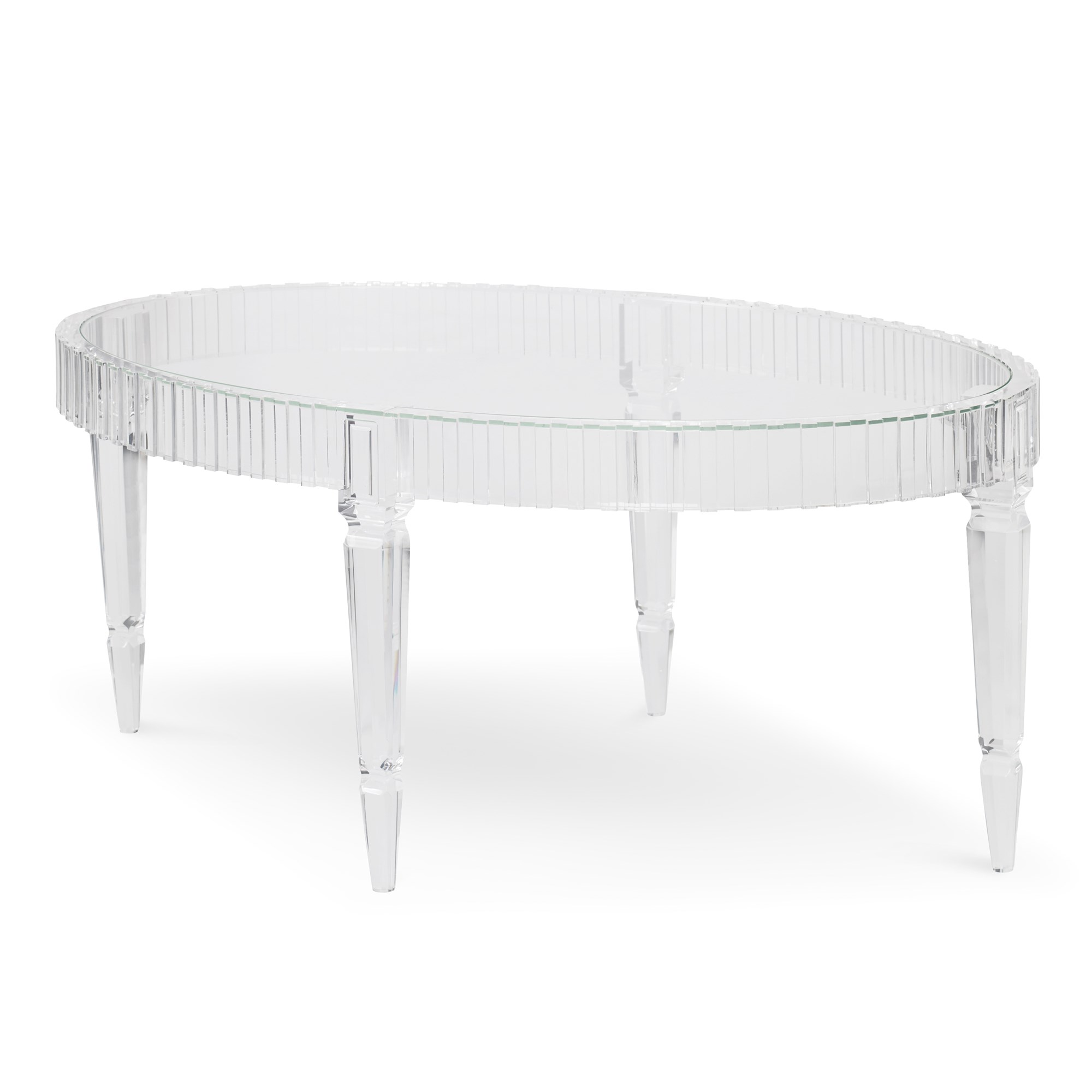 Коктейльные столы 63014-920-001 Fluted Oval Cocktail Table Ambella  - Вид №1