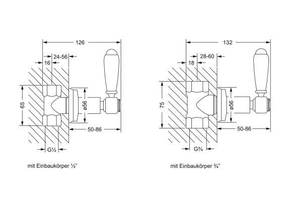 Вентиль для скрытого монтажа, внешняя часть JOERGER Delphi 109.50.235.000 - Вид №1