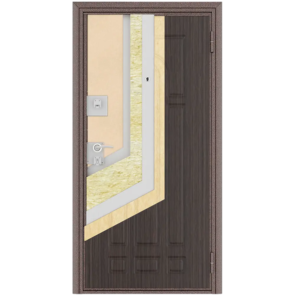 Дверь входная металлическая Оптим 88x205 см правая белый дуб 84226054 STLM-2049343 DOORHAN  - Вид №6