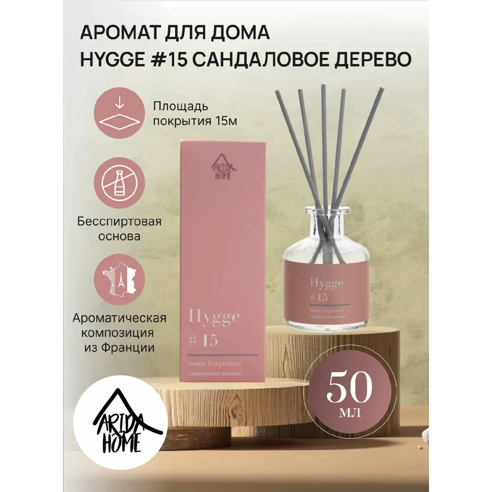 ARIDA HOME Диффузор Hygge #15 с ароматом сандалового дерева 89144897 STLM-0079076 - Вид №1