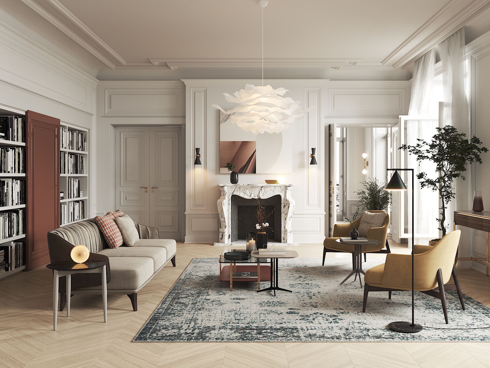 3-местный тканевый диван PRADDY Natur ARCH-00020690 - Вид №1