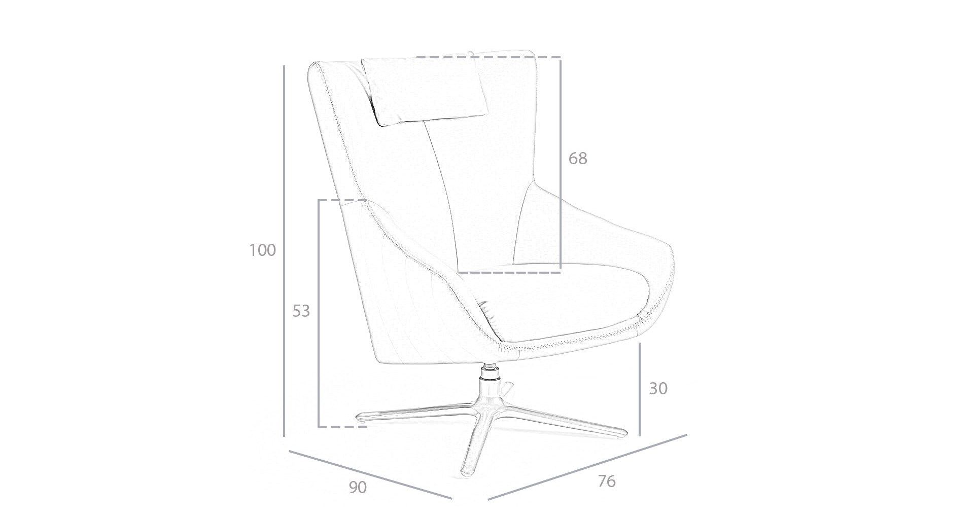 Спицевое вращающееся кресло из искусственной кожи с подлокотниками Angel Cerda Nature Life ARCH-00031513 - Вид №8