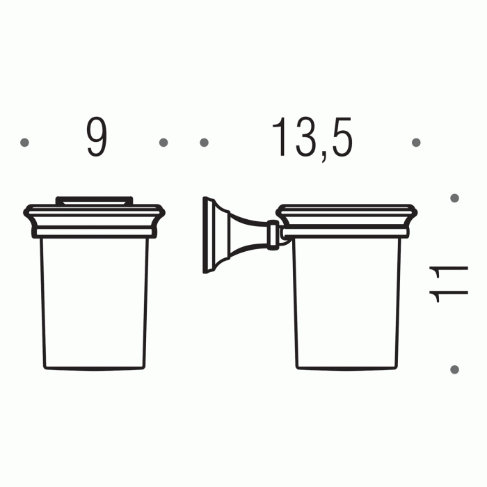 B3202 Стакан настенный (хром) COLOMBO PORTOFINO Colombo Design - Вид №2