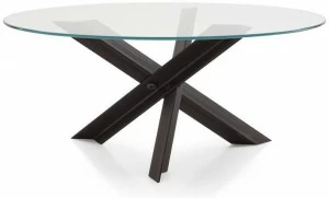 B&B Italia Круглый стол для гостиной из стали и стекла