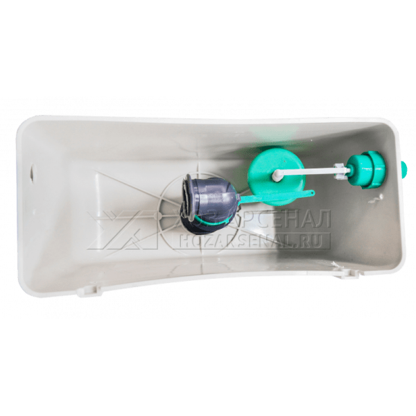 Бачок пластмассовый А-01 верхнего расположения, с арматурой Лобненский Стройфарфор (ЛЗСФ) 7129 - Вид №1