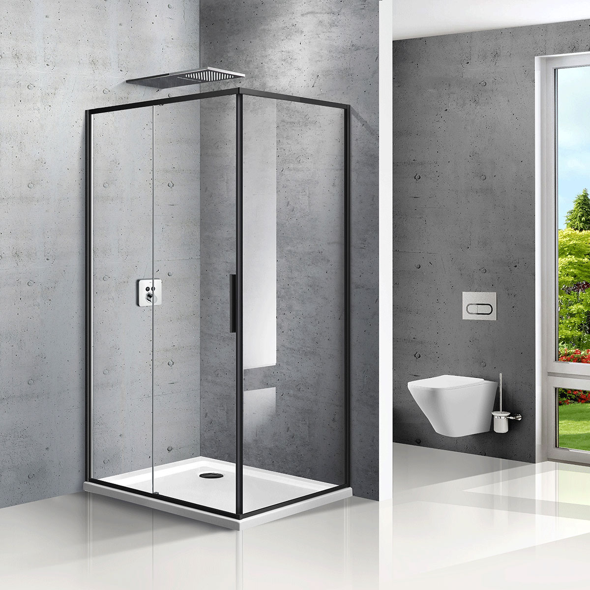 VSR-2SL9012CLB-L Душевой уголок Vincea Slim Santreyd