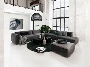 Модульный бархатный диван