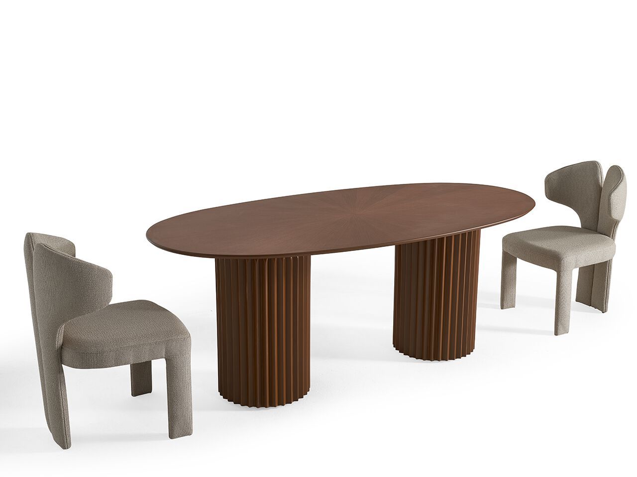 Деревянный овальный обеденный стол NDESIGN Ezora ARCH-00018031 - Вид №1