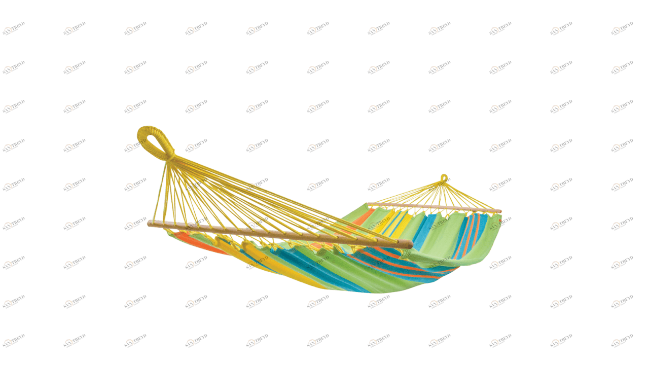 Подвесной гамак двухместный с перекладинами Tropic IMPEX  040294 Зеленый 