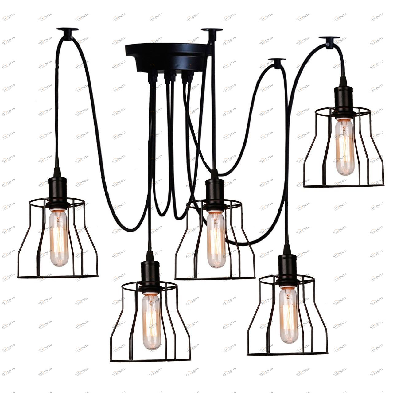 Люстра дизайнерская And черная 10163-5L SUPERNW БЕЗ ПЛАФОНА 056748 Черный 