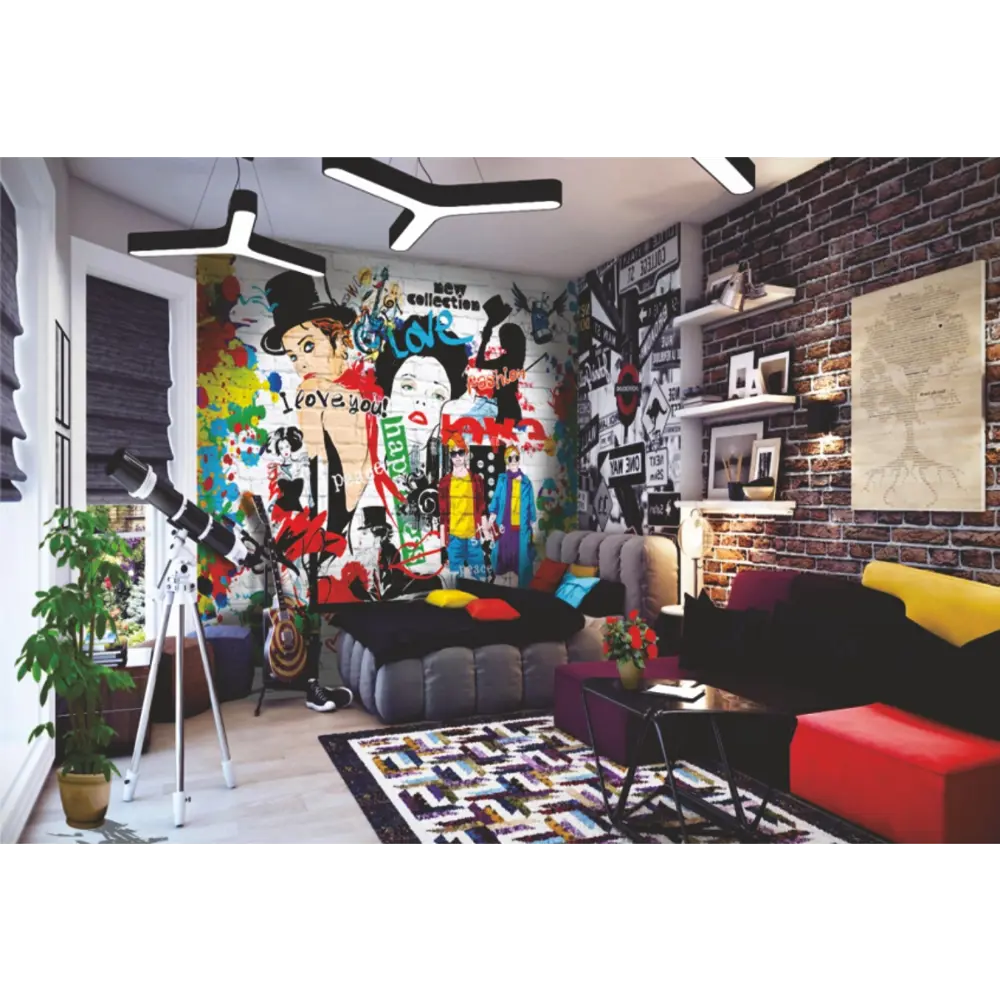 Фотообои Граффити бумажные 210x200 см Симфония STLM-2010715 - Вид №2