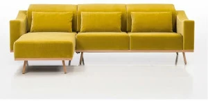 brühl Диван из ткани с шезлонгом Deep space