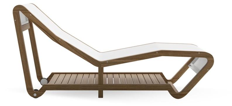 Atmosphera Садовая кушетка из тика и текстиля Infinity In.lt. - Вид №1