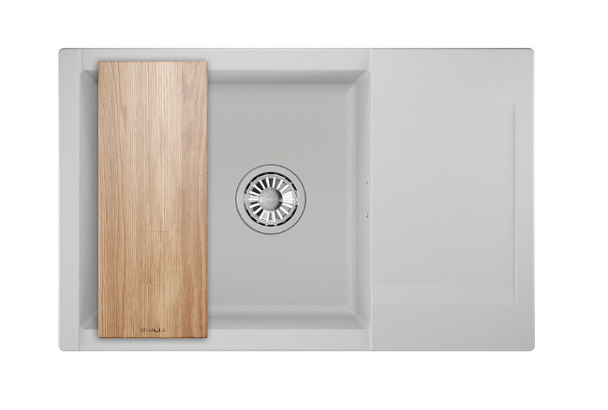 ES-7807, АРКТИК (БЕЛЫЙ), кухонная мойка, кварц, ESTETICA GRANULA 7807-ST279 - Вид №3