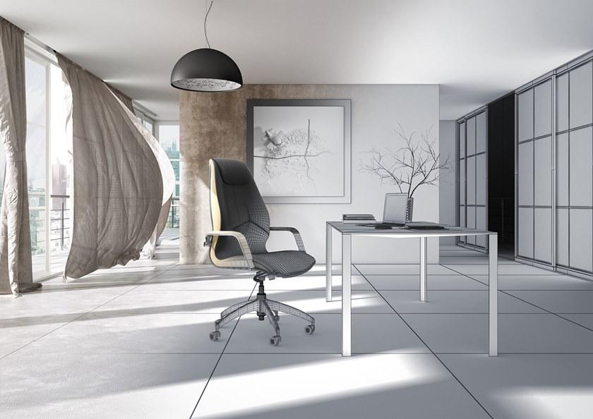 Leyform Поворотное кожаное кресло для руководителей с подголовником  1500  - Вид №3