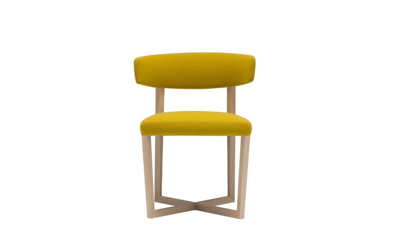 037432 Стул желтый деревянные ножки Andreu World Tauro - Вид №1