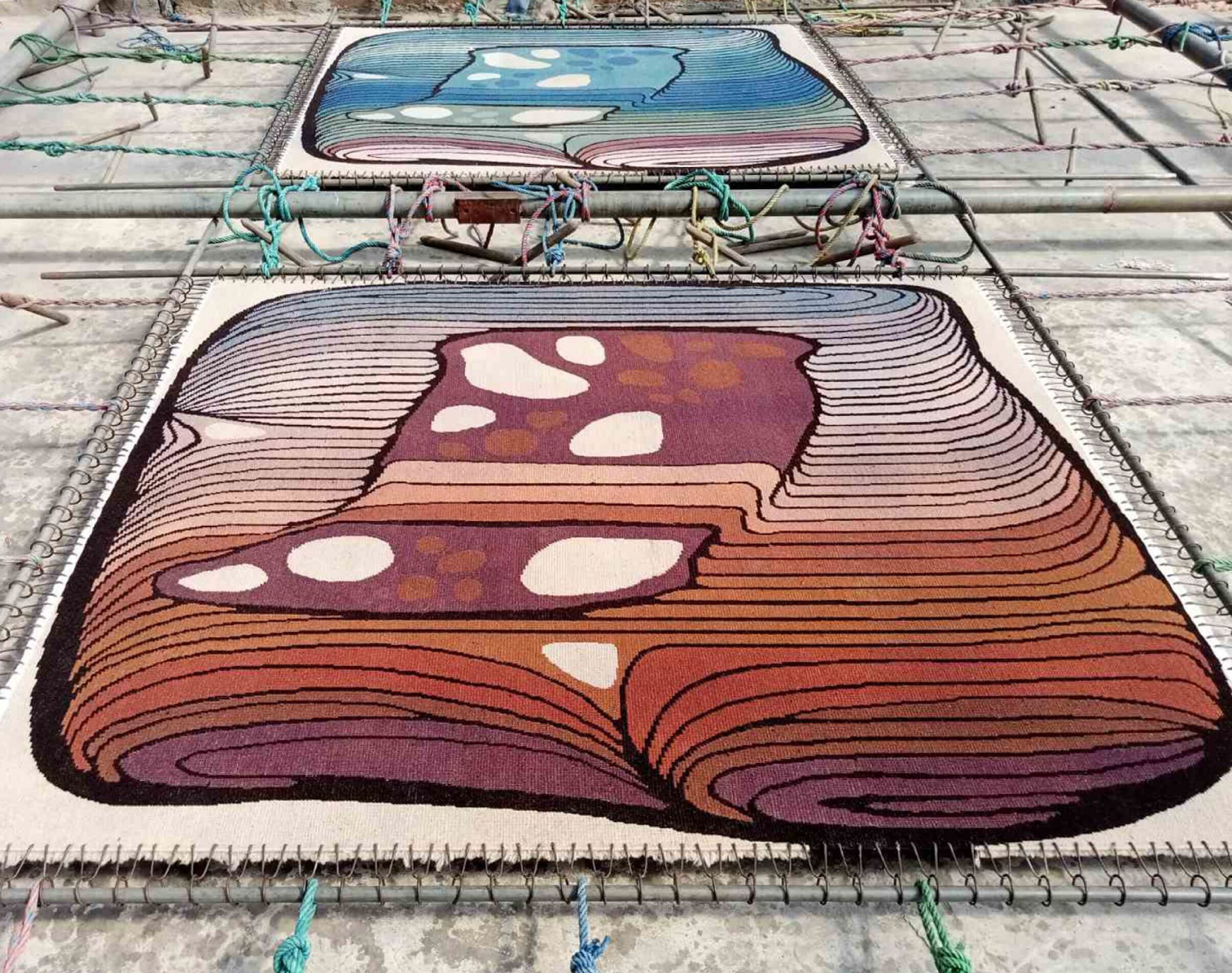 Изогнутый ковер ручной работы Tapis Rouge электрический ARCH-00149135 - Вид №4