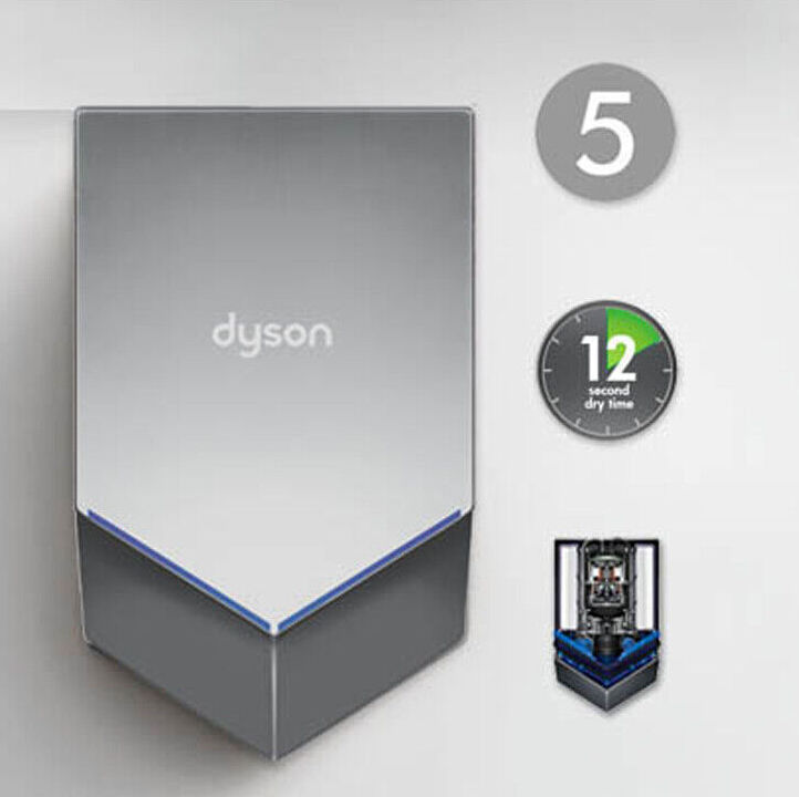 HU02 DYSON AIRBLADE Сушилка для рук электрическая белый корпус (307169-01 Англия) AIRBLADE HU02 - Вид №8