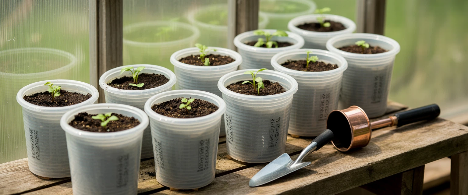 Пластиковые горшки для рассады - Баннер категории