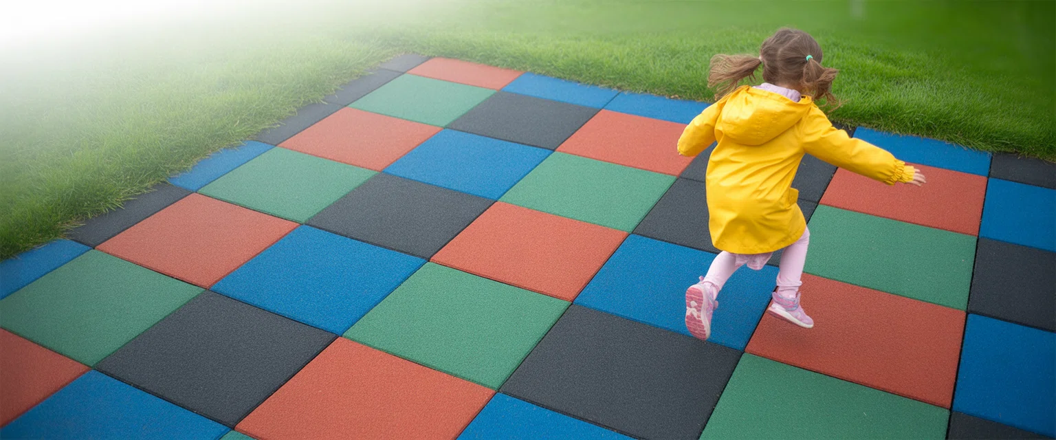 Резиновая плитка (толщина 20-40 мм) – для детских площадок - Баннер категории