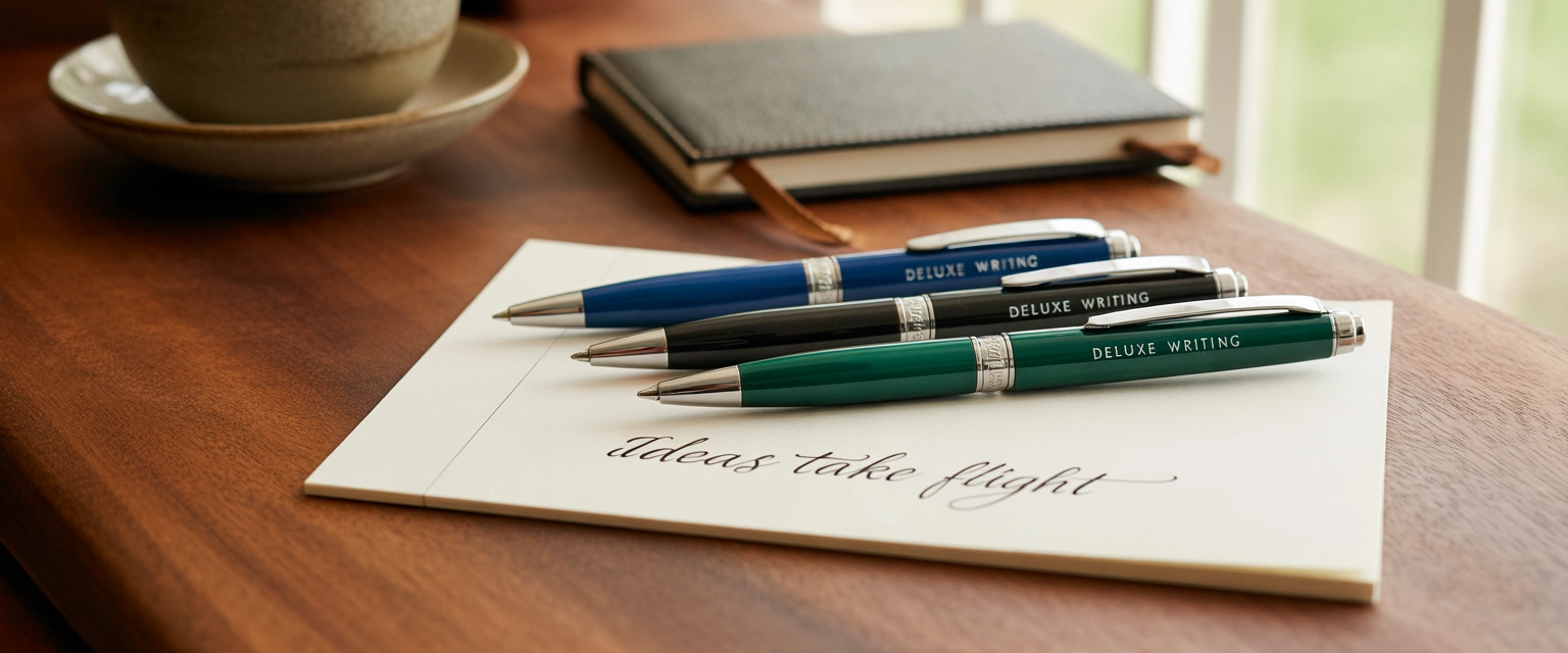 Шариковые ручки (синие, черные, цветные) - Баннер категории