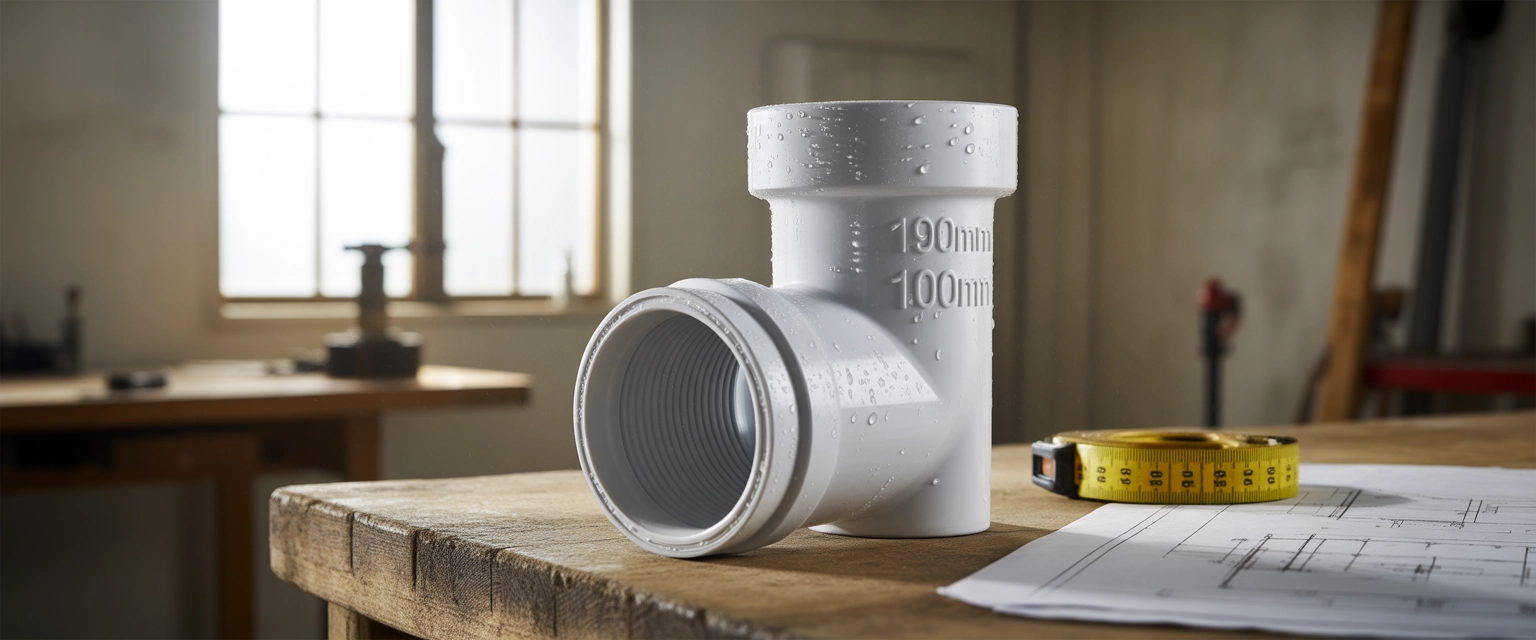 Тройник прямой 90° канализационный - Баннер категории